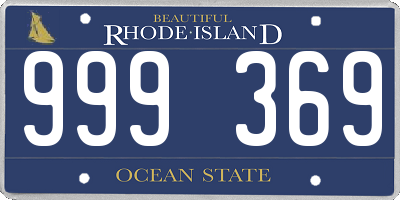 RI license plate 999369