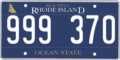 RI license plate 999370