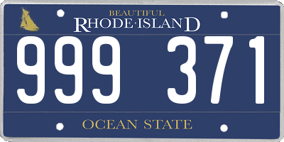 RI license plate 999371