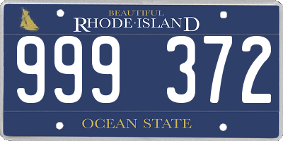 RI license plate 999372