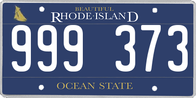 RI license plate 999373