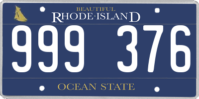 RI license plate 999376