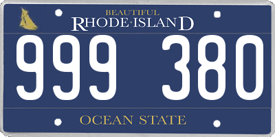 RI license plate 999380