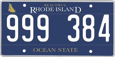 RI license plate 999384