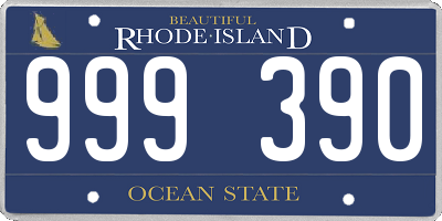 RI license plate 999390