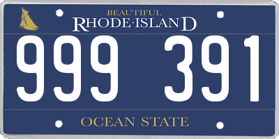 RI license plate 999391