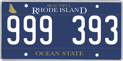 RI license plate 999393