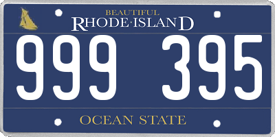 RI license plate 999395