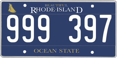 RI license plate 999397