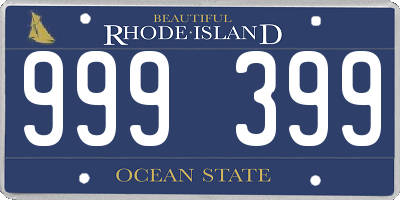 RI license plate 999399