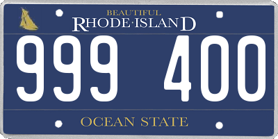 RI license plate 999400