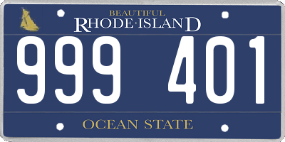 RI license plate 999401