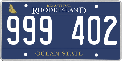 RI license plate 999402