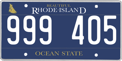 RI license plate 999405