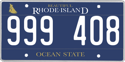 RI license plate 999408