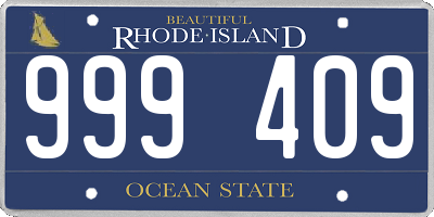 RI license plate 999409