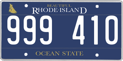 RI license plate 999410