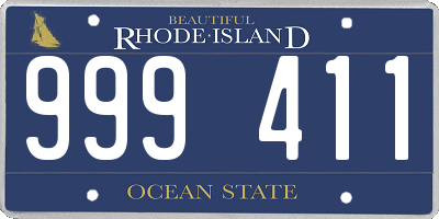 RI license plate 999411