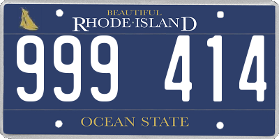 RI license plate 999414