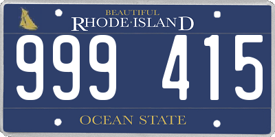 RI license plate 999415