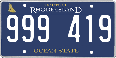 RI license plate 999419