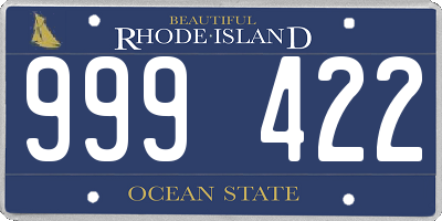 RI license plate 999422