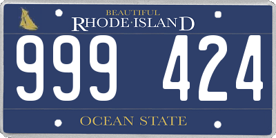 RI license plate 999424