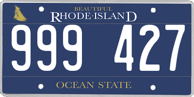 RI license plate 999427