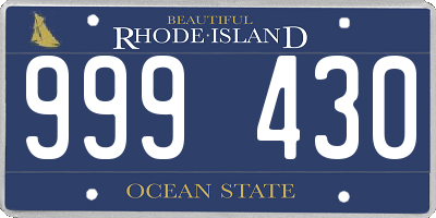 RI license plate 999430