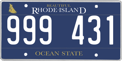 RI license plate 999431