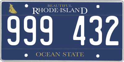 RI license plate 999432