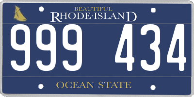 RI license plate 999434