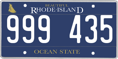 RI license plate 999435