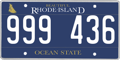 RI license plate 999436