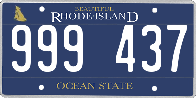 RI license plate 999437
