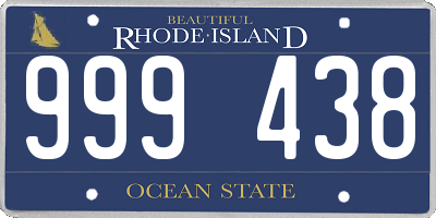 RI license plate 999438