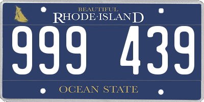 RI license plate 999439