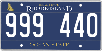 RI license plate 999440