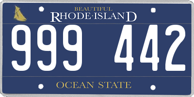 RI license plate 999442