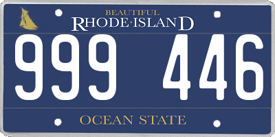 RI license plate 999446