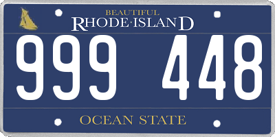 RI license plate 999448