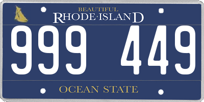 RI license plate 999449