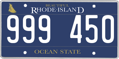 RI license plate 999450