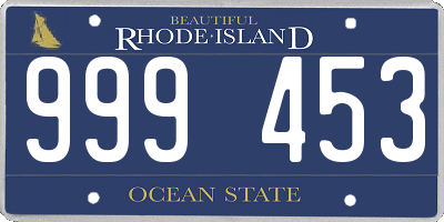 RI license plate 999453