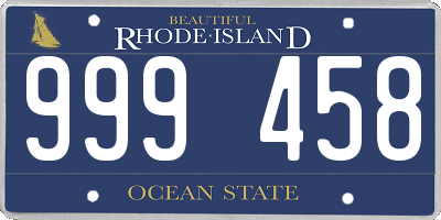 RI license plate 999458