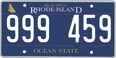 RI license plate 999459