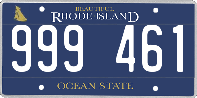 RI license plate 999461