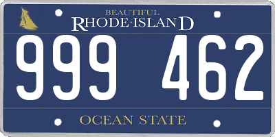 RI license plate 999462