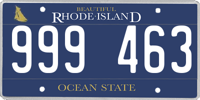 RI license plate 999463