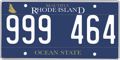 RI license plate 999464